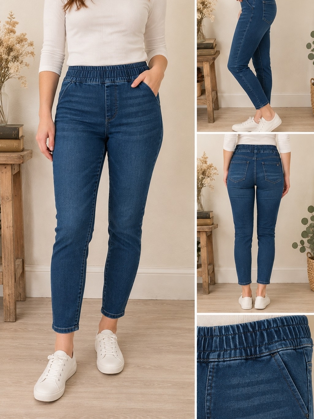 Juicy Couture Blue Stretch Denim Pull-On Skinny Jeans Size 27
